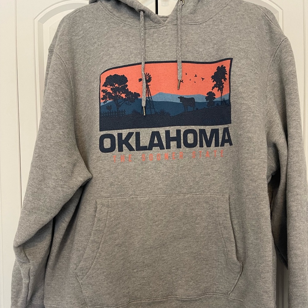 Gray Oklahoma Graphic Hoodie